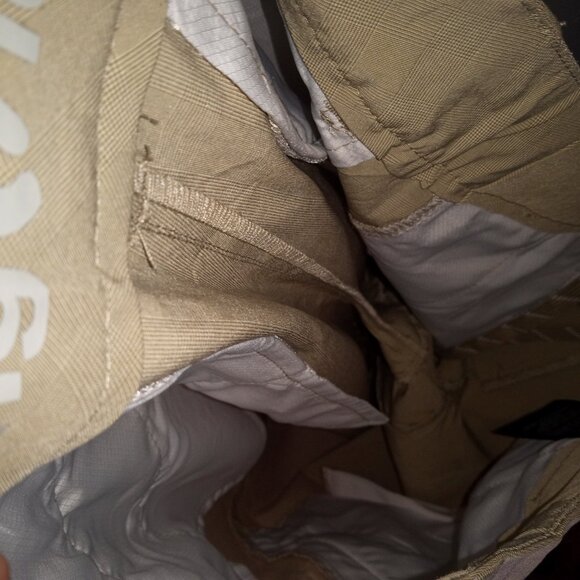 NWT HANG TEN Walking/Board Shorts Men’s Size 34 Khaki Micro Plaid - Picture 7 of 8